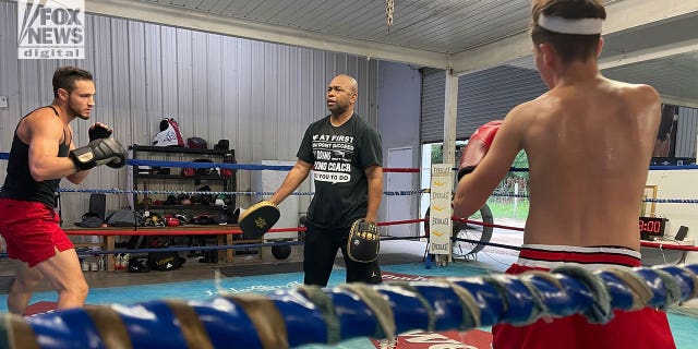 Roy Jones Jr. is hoping he can use his connections in Russia to help free WNBA star Brittney Griner. Jones is pictured here training at his gym in Pensacola, Florida.