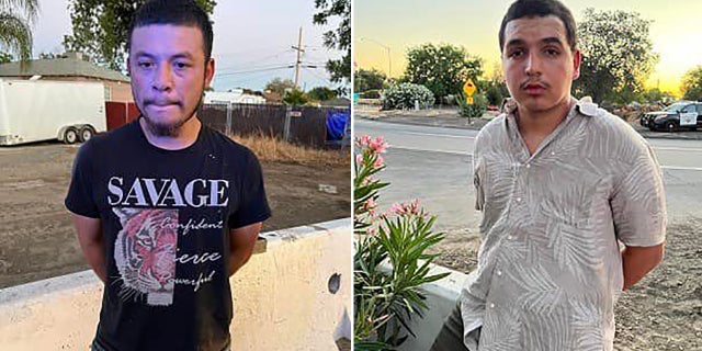 Jose Zendejas, 25, and 19-year-old Benito Madrigal were discovered with 150 packages that each contained 1,000 fentanyl pills  during a traffic stop in Tulare County, California on Friday, authorities said.