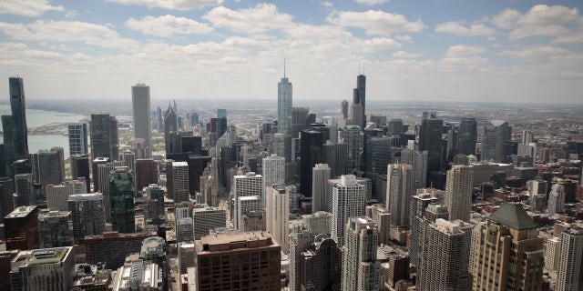 An aerial shot of Chicago, Illinois.