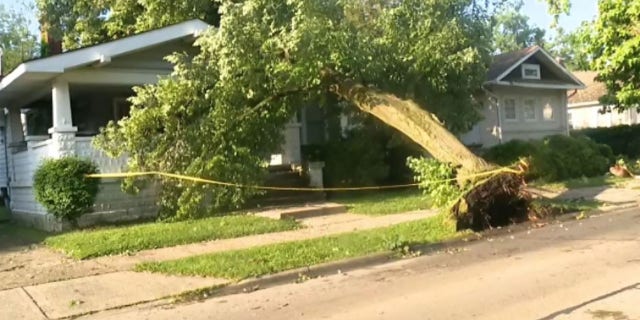 In the Chicago area, tornado warnings had been in place as storms with 90 mph winds tore through the region Monday evening, with ComEd saying that more than 53,000 customers lost power.