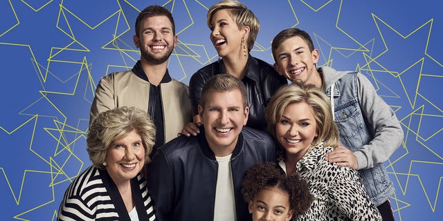  Todd and Julie Chrisley with three of their children, grandchild and Todd's mother. 