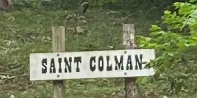 The sign for St. Colman Catholic Church. (Beaver VFD)