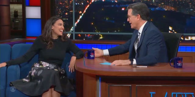 Congresswoman Alexandria Ocasio-Cortez on "The Late Show" with Stephen Colbert