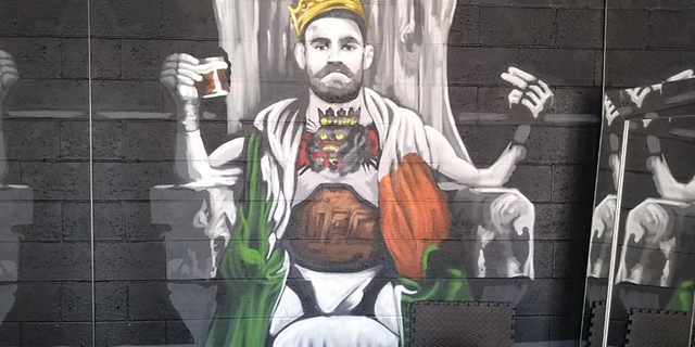 Ryan Palin, 36, 형을 받았다 29 years behind bars for conspiracy to supply Class A and B drugs after police recognized a mural painted on a wall in his house.