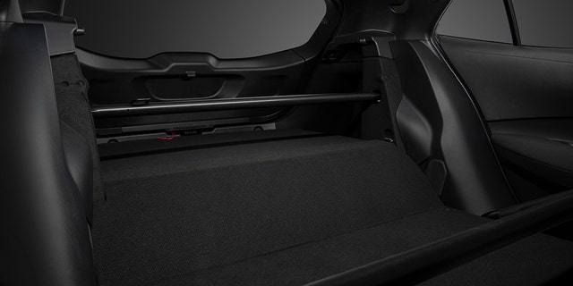 The GR Corolla MORIZO's rear seats have been removed to make it lighter.