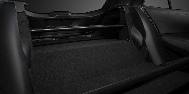 The GR Corolla MORIZO's rear seats have been removed to make it lighter.