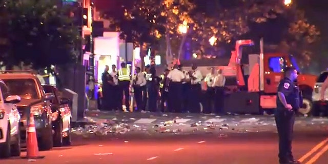 The scene of a deadly shooting on U street Washington, D.C.