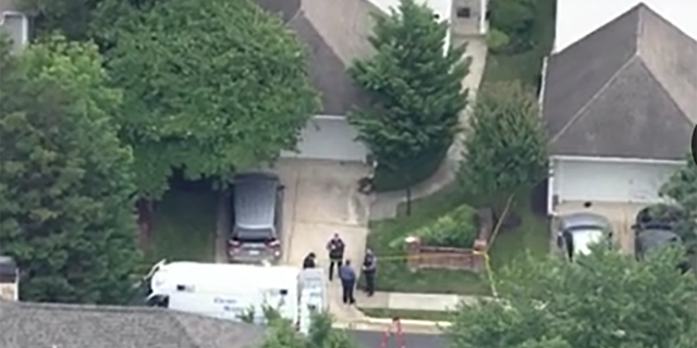 Aerials over the scene where DonorSee founder Gret Glyer was fatally shot inside his Fairfax home. 