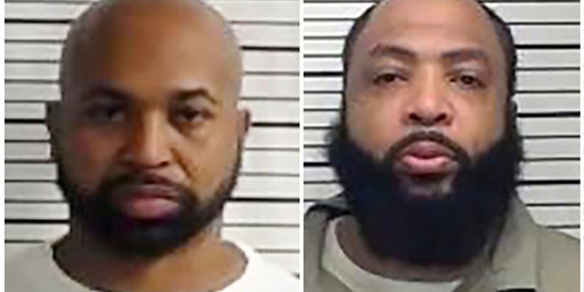 This photo provided by Federal Bureau of Prisons shows from left, Corey Branch and Tavares Lajuane Graham. Federal officials say Branch and Graham, were discovered missing from the Federal Correctional Complex Petersburg’s satellite camp in Hopewell, Va., Saturday, June 18, 2022. (Federal Bureau of Prisons via WHD)