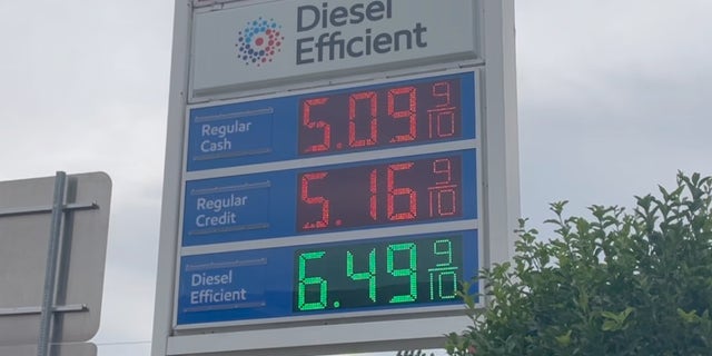 Gas station prices in New Jersey skyrocketing (Megan Myers/Fox News Digital)