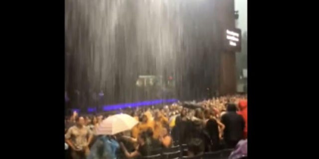 Halsey concertgoers were drenched during a storm that flooded a Columbia, Maryland amphitheater Wednesday night. 