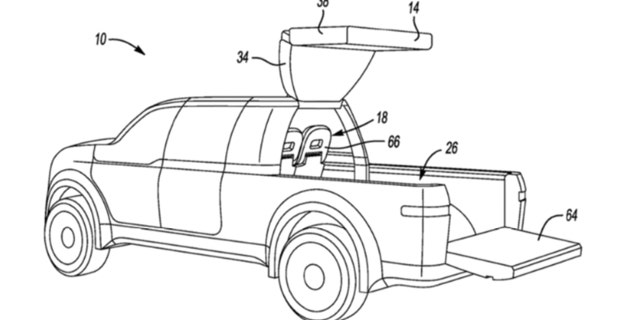 Ford's next electric pickup could feature a hatchback opening.