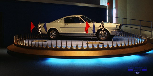 The Ford Mustang Shelby GT350 was on display at the 1964-1965 New York World's Fair.