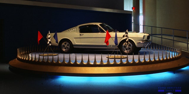 The Ford Mustang Shelby GT350 was on display at the 1964-1965 New York World's Fair.