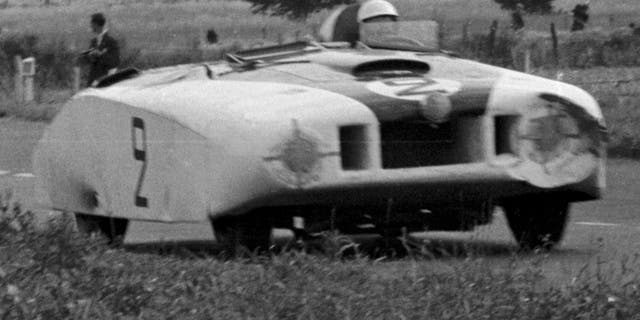 Cunningham's "Le Monstre" prototype finished 11th at the 1950 24 Hours of Le Mans.