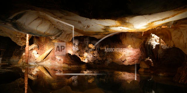Exhibit of Cosquer Cave in France along the Marseille coastline (AP Photo/Daniel Cole)
