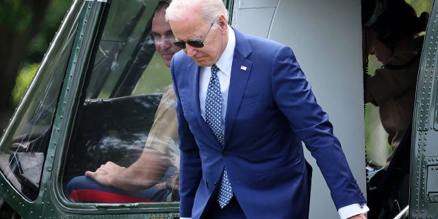 President Joe Biden returns to the White House on June 13, 2022, after spending the weekend in Delaware. (Photo by Win McNamee/Getty Images)