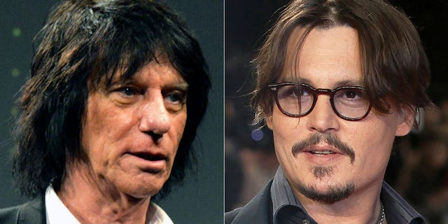 Jeff Beck, left, appears at the 59th Ivor Novello Awards in London May 22, 2014, and Johnny Depp appears at the European premiere of the film, "The Rum Diary," in London Nov. 3, 2011. Beck and Depp will release an album, "18," July 15. 