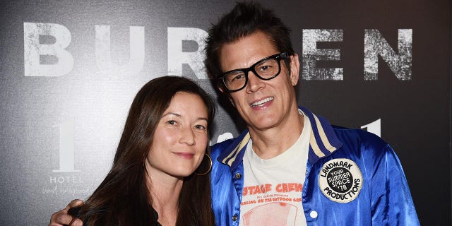 Actor Johnny Knoxville (R) and director Naomi Nelson arrive at the premiere of "Burden" at the Silver Screen Theater at the Pacific Design Center on February 27, 2020 in West Hollywood, California. (Photo by Amanda Edwards/Getty Images)