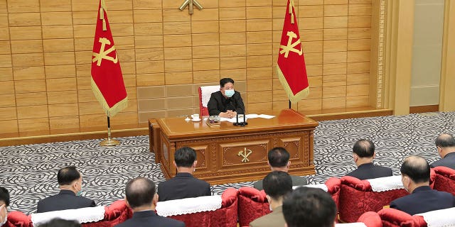 In this photo provided by the North Korean government, North Korean leader Kim Jong Un, top, attends a meeting on anti-virus strategies in Pyongyang, North Korea on May 14, 2022. Independent journalists were not given access to cover the event depicted in this image distributed by the North Korean government. The content of this image is as provided and cannot be independently verified. Korean language watermark on image as provided by source reads: "KCNA" which is the abbreviation for Korean Central News Agency. (Korean Central News Agency/Korea News Service via AP, File)