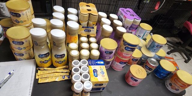 Westman's baby formula pantry, which is inside her home, helps multiple families each week.
