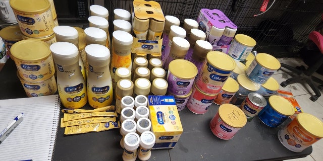 Westman's baby formula pantry, which is inside her home, helps multiple families each week.