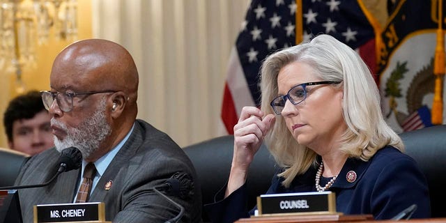 Chairman Bennie Thompson, D-Miss., and Vice Chair Liz Cheney, R-Wyo., listen as the House select committee investigating the Jan. 6 attack on the U.S. Capitol holds a hearing at the Capitol in Washington, Tuesday, June 28, 2022. (AP Photo/J. Scott Applewhite)