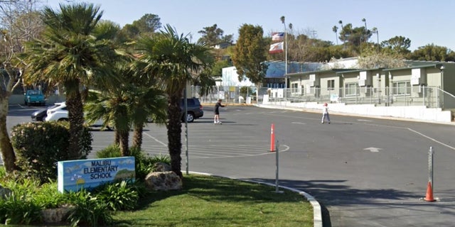 A street view of Malibu Elementary School. The city is considering a plan to place armed security guards at its schools in the wake of a deadly mass shooting at a Texas school. 
