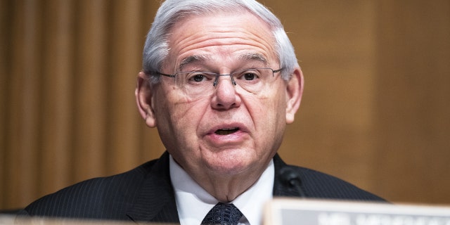 Senator Bob Menendez, a Democrat from New Jersey, speaks during a Senate Banking, Housing and Urban Affairs Committee hearing in Washington, D.C., US, on Tuesday, May 10, 2022. 