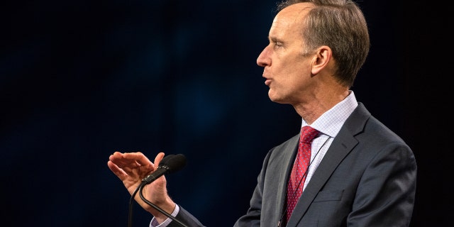 Rev. Tom Berlin of Herndon, Virginia, delivers remarks during the 2019 Special Session of the General Conference of the United Methodist Church in St. Louis, Missouri, on Feb. 26, 2019.