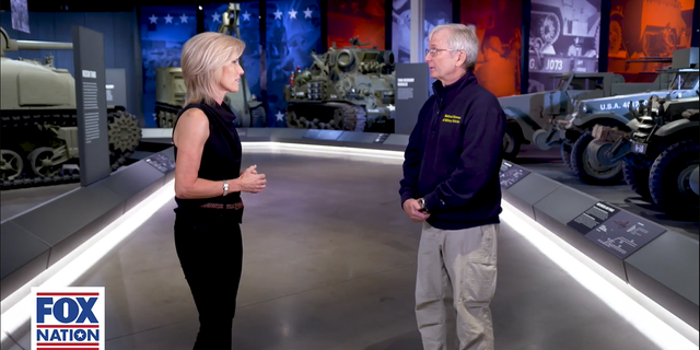 Fox Nation's "Hidden Gems" host Laura Ingraham speaks with National Museum of Military Vehicles CEO Dan Starks in episode one. (Fox Nation)