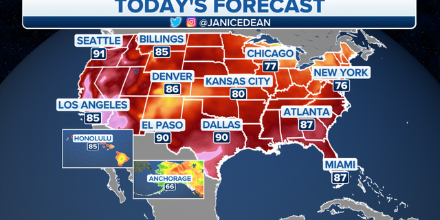 The national forecast for Monday, June 27.