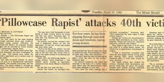 Broward County Sgt. Kami Floyd came across a newspaper article from the 1980s describing an unknown rape suspect dubbed the 'Pillowcase Rapist' accused of targeting 40 to 45 victims.