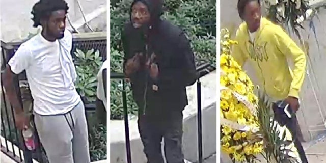 New York City police are looking for three suspects possible linked to the shooting of a man in a parked car last week.