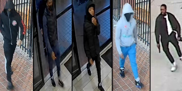 The NYPD says that at least five of the eight suspects brandished guns and fired shots.