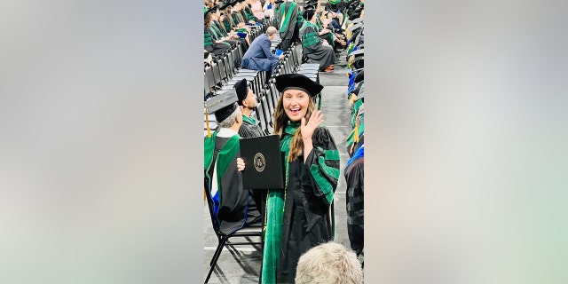 Olivia Ray completed medical school in May 2022 at Oakland University William Beaumont School of Medicine near Detroit, Michigan. She's set to begin a three-year family medicine residency in Wichita, Kansas.