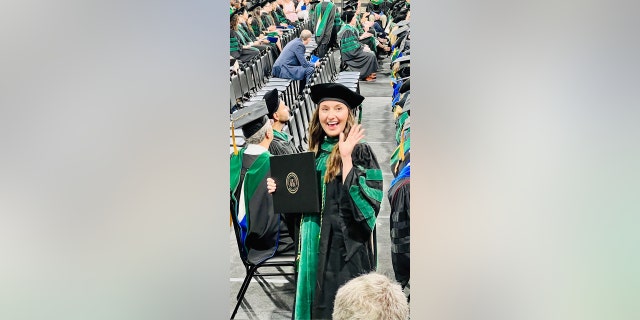 Olivia Ray completed medical school in May 2022 at Oakland University William Beaumont School of Medicine near Detroit, Michigan. She's set to begin a three-year family medicine residency in Wichita, Kansas.
