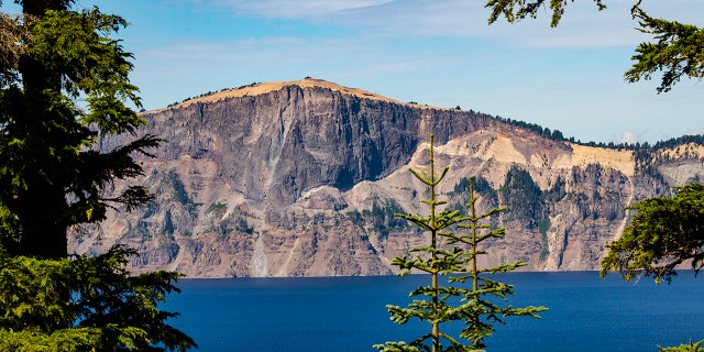 In Oregon, a view of Crater Lake National Park.