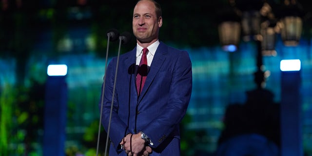 The prince was emotional as he spoke to the star-studded show.
