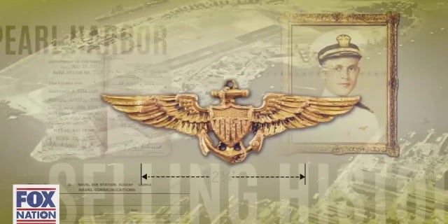 Fox Nation auctions off aviator wings recovered from Pearl Harbor. (Fox Nation)