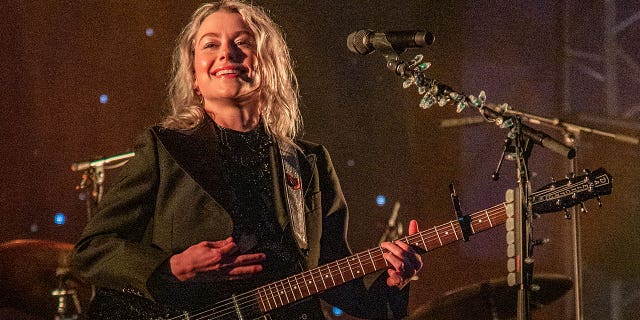 Phoebe Bridgers performs at the Glastonbury Festival in Worthy Farm, Somerset, England, Friday, June 24, 2022.