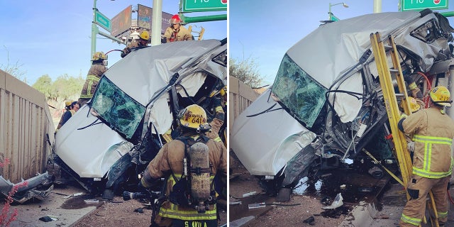 A 9-year-old girl and two adults in the SUV were hospitalized in critical condition, authorities said.