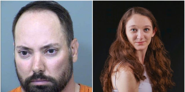 Christopher Hoopes, left, seen in this Maricopa County mugshot image; Colleen Hoopes, right, a professional dancer with Ballet Arizona