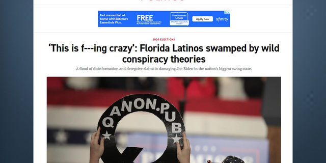 A 2020 Politico article detailing alleged disinformation efforts cultivated to damage then-presidential candidate Joe Biden.