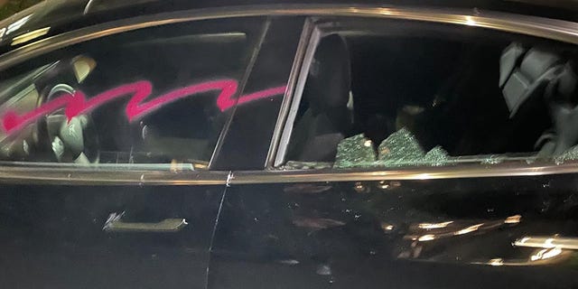 Rioters in Portland vandalized private property while marching on June 25. 
