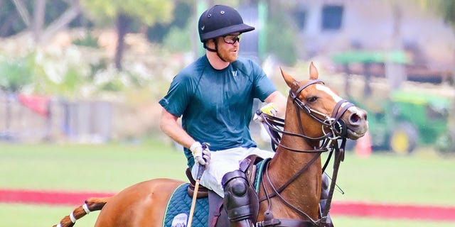 CARPINTERIA, CA - JUNE 10:  Prince Harry, Duke of Sussex is seen playing polo on June 10, 2022 in Carpinteria, California. (Photo by MEGA/GC Images)
