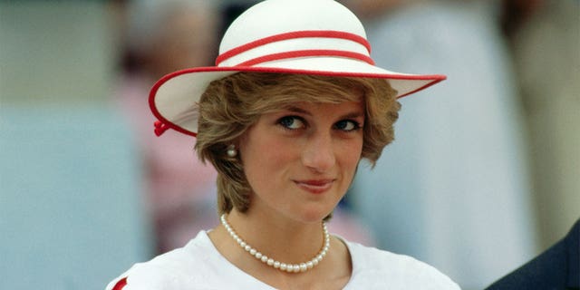 Princess Diana wearing a hat