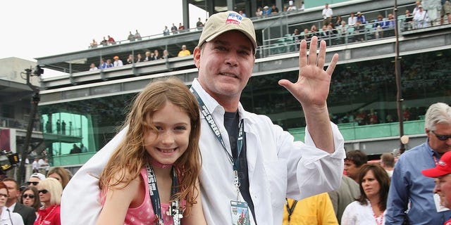 Ray Liotta and daughter Karsen Liotta attend the IRL IndyCar Series 91st running of the Indianapolis 500 on May 27, 2007.