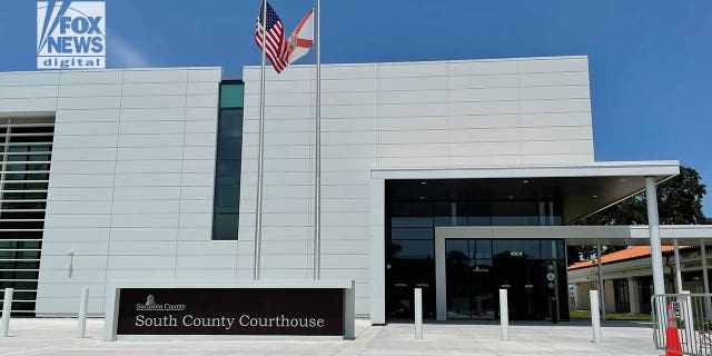 Photo shows the Sarasota County courthouse where Gabby Petito's family is expected to attend a hearing in their case against Brian Laundrie's parents on Wednesday, June 22, 2022. 