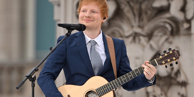 Ed Sheeran performed outside of Buckingham Palace on the final day of Platinum Jubilee for Queen Elizabeth